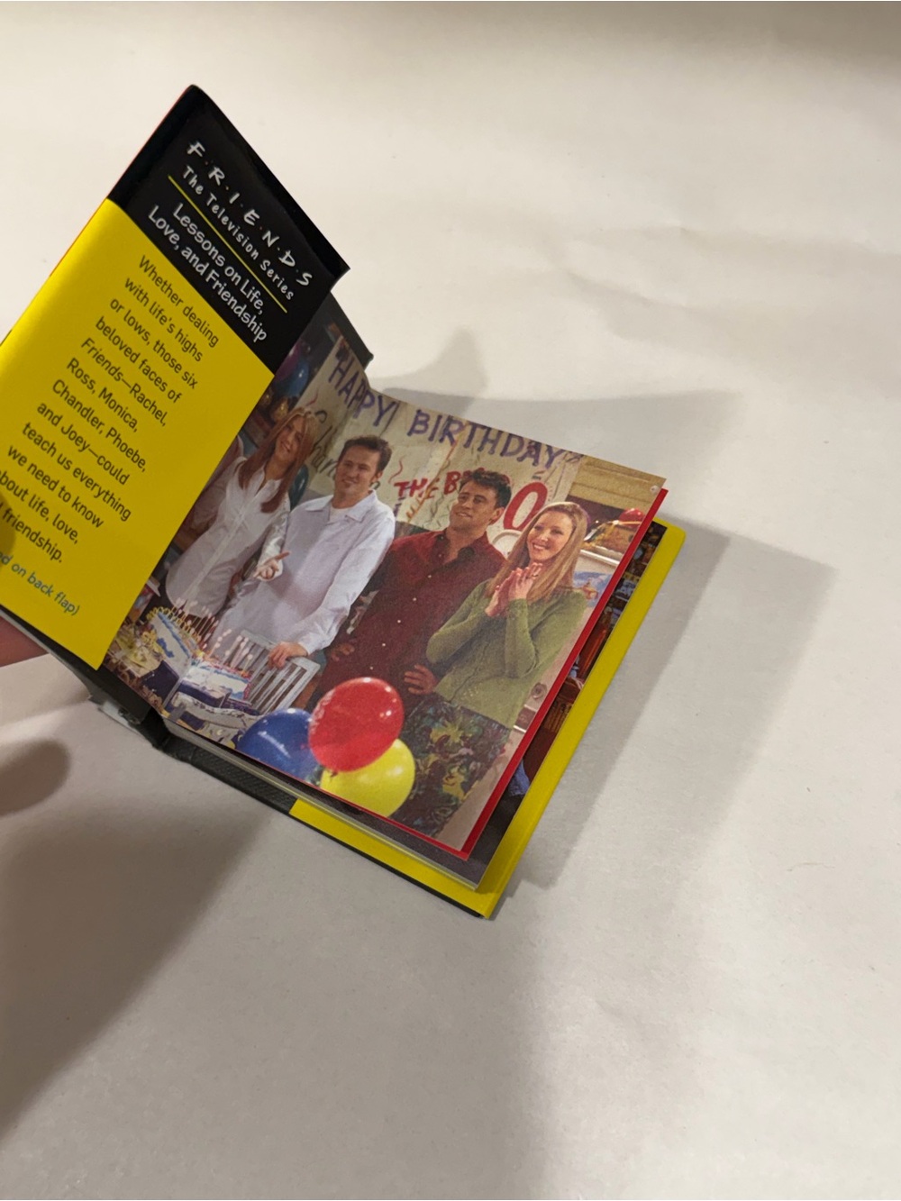 FRIENDS TV Series Mini Book with Yellow Cover and Multicolor Photo